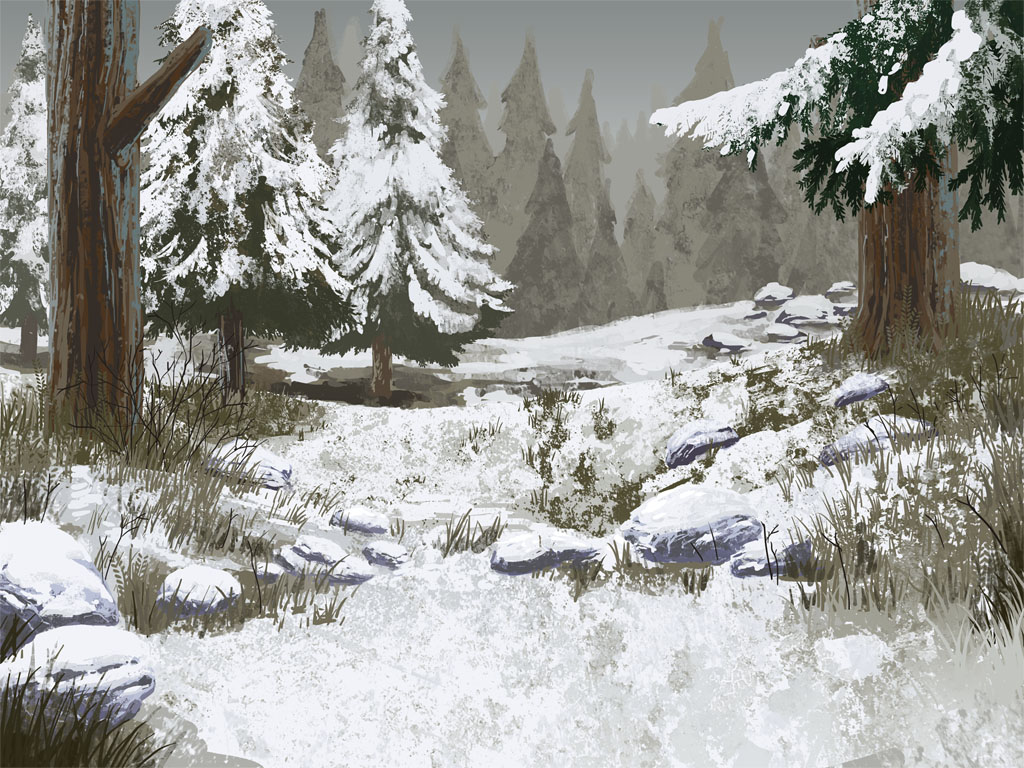 Background art for the John Lewis 2013 christmas capaign, the bear and Hare, ebook and print